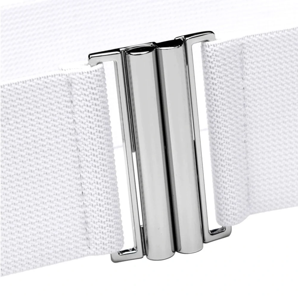 White Elastic Stretch Belt!